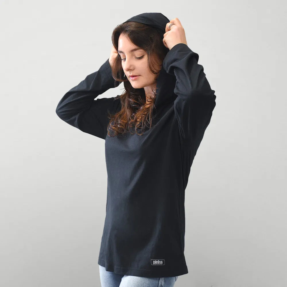 Camiseta Manga Longa - com Capuz