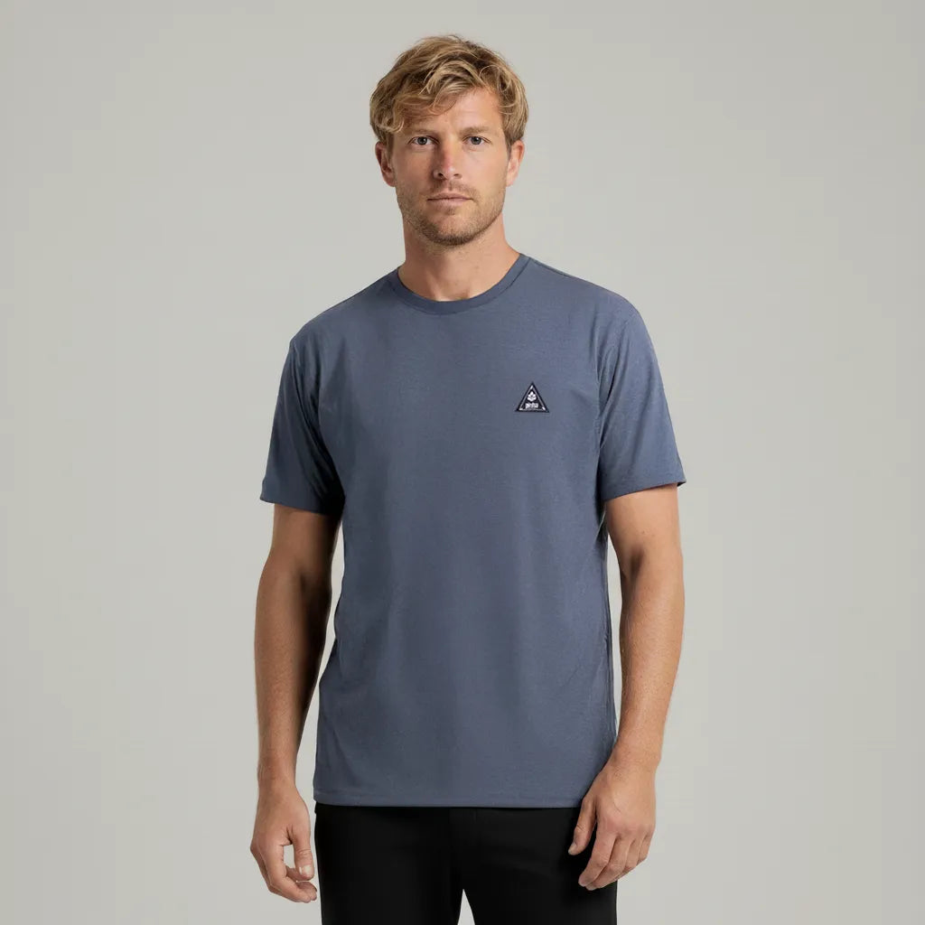 Camiseta Gola Redonda Azul Grafite