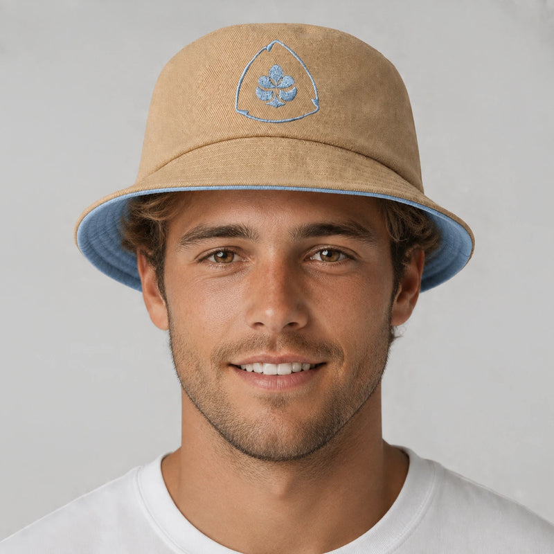 Bucket Hat Caramelo e Azul