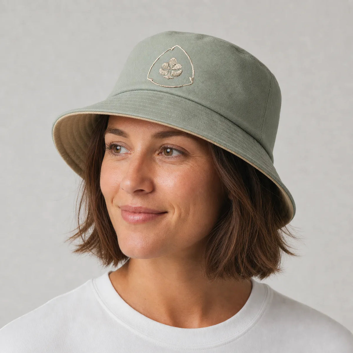 Bucket Hat Caramelo e Verde Fem