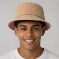 Bucket Hat Caramelo e Rosa