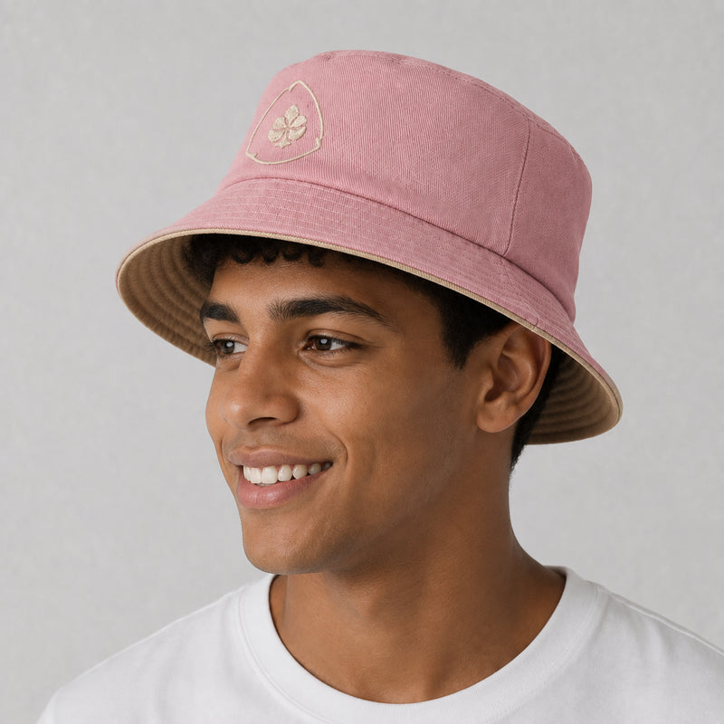 Bucket Hat Caramelo e Rosa