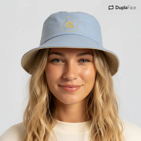 Bucket Hat Dupla Face - Caramelo & Azul