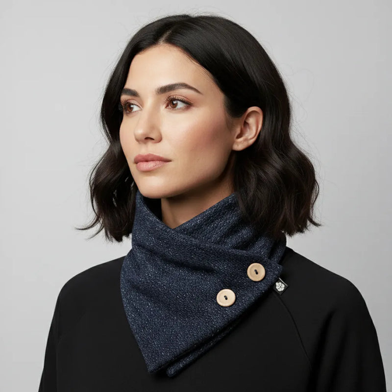 Cachecol Bandana Azul Feminino