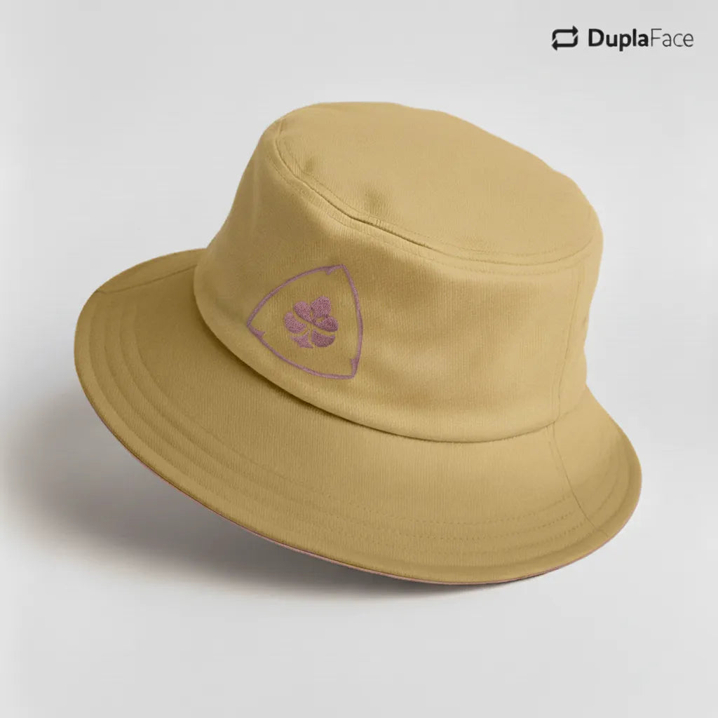 Bucket Hat Dupla Face - Caramelo & Rosa