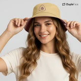 Bucket Hat Dupla Face - Caramelo & Rosa