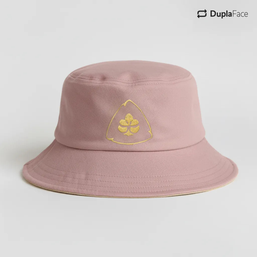 Bucket Hat Dupla Face - Caramelo & Rosa