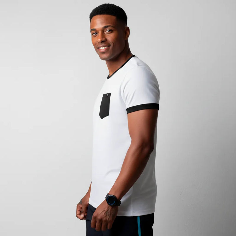 Camiseta com Bolso Branca