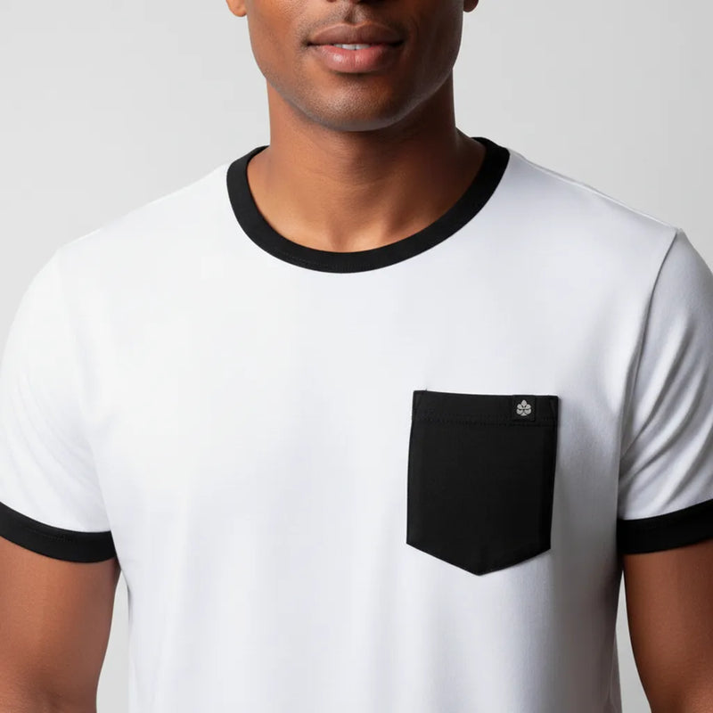 Camiseta com Bolso Branca