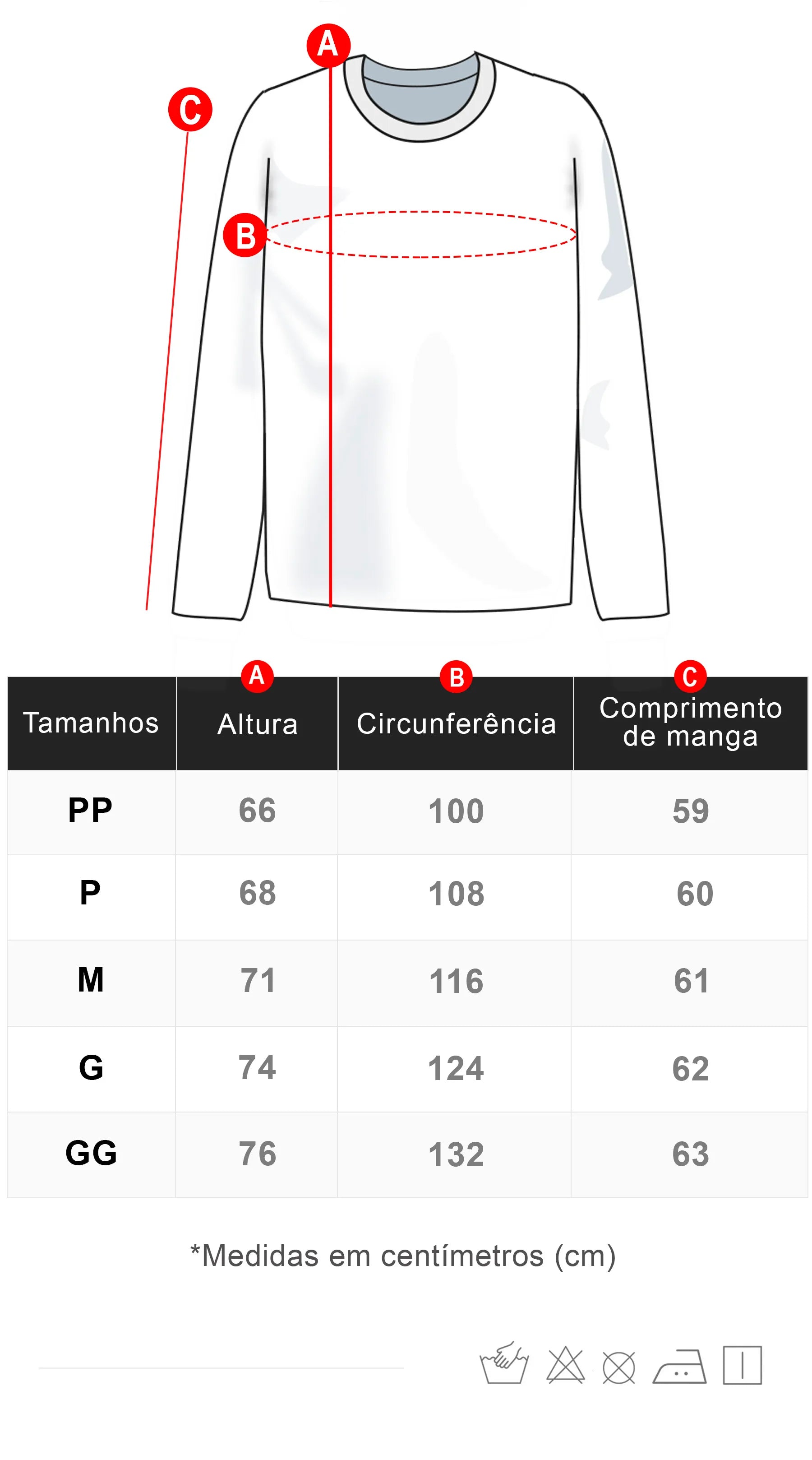 Tabela de Medidas