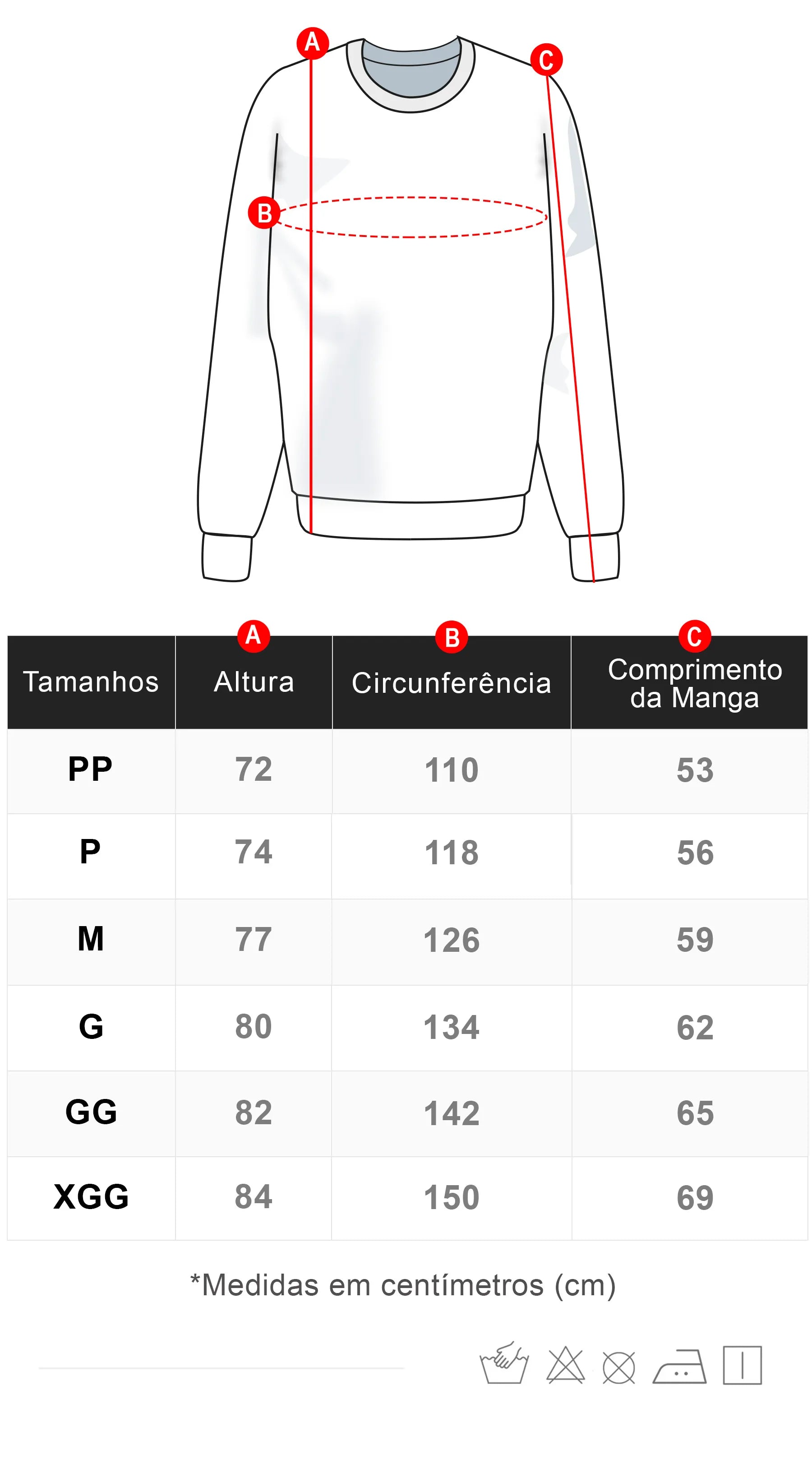 Tabela de Medidas