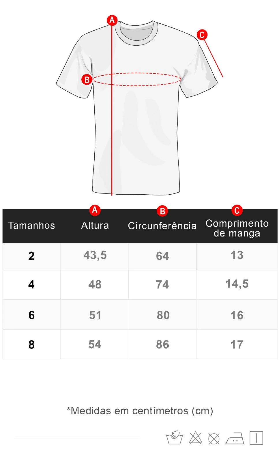 Tabela de Medidas