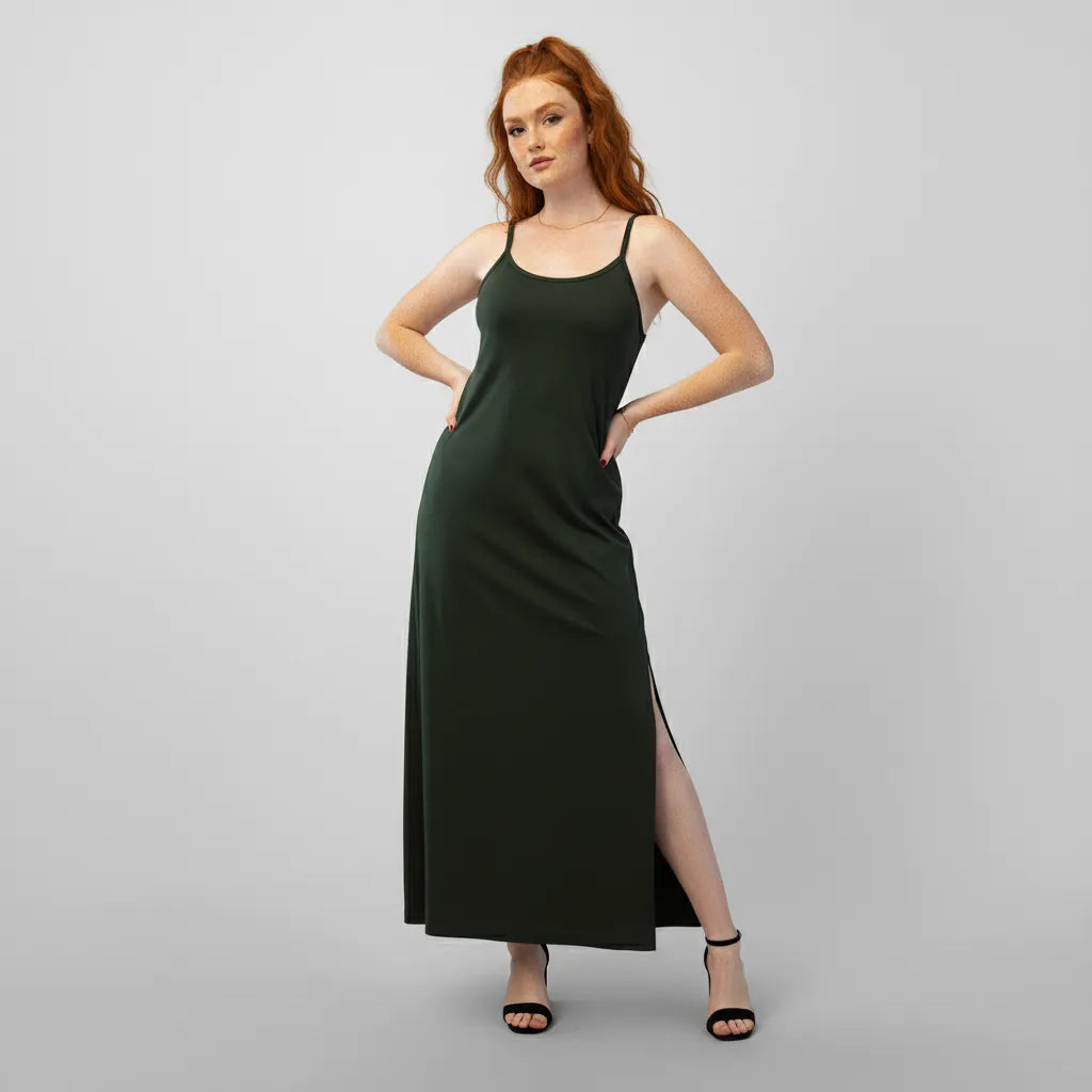 Vestido Maxi - com Alças