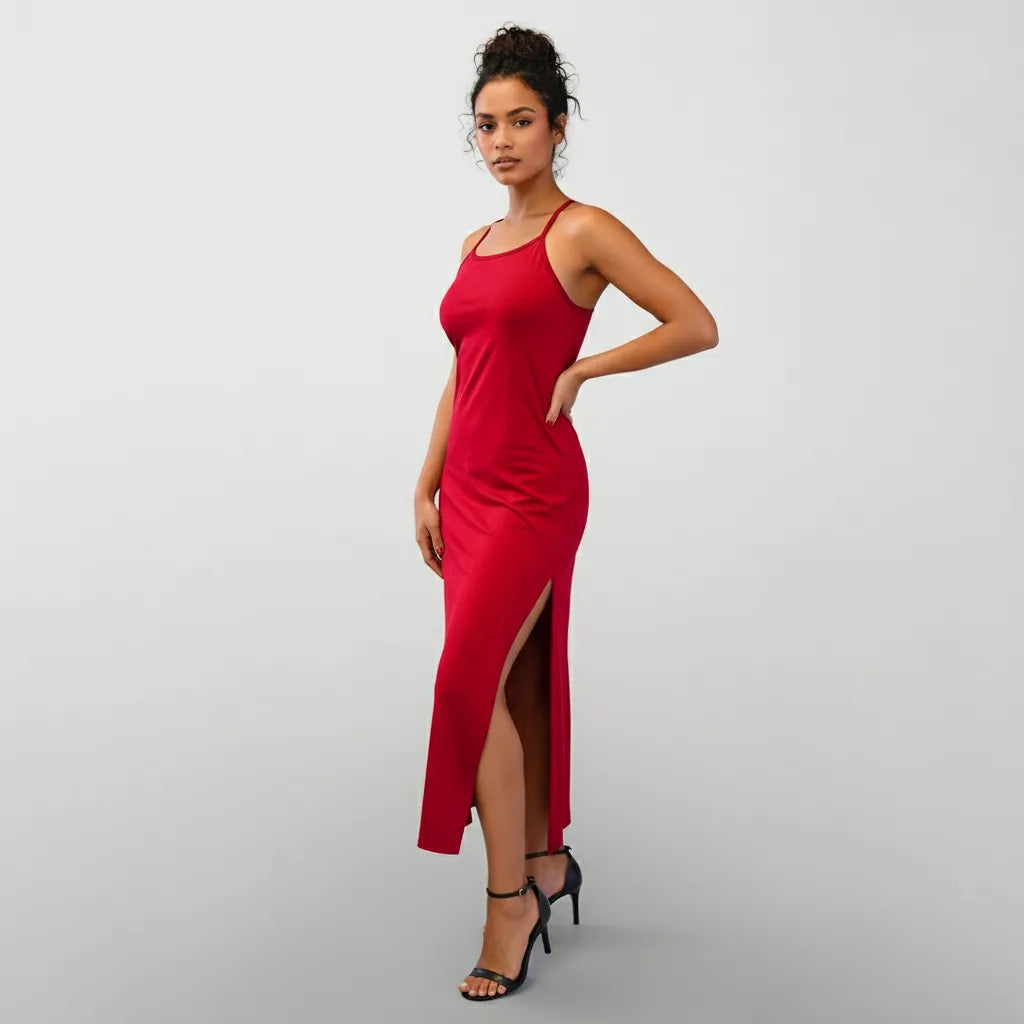 Vestido Maxi - com Alças