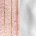 Cachecol Bandana Rosa com listras douradas